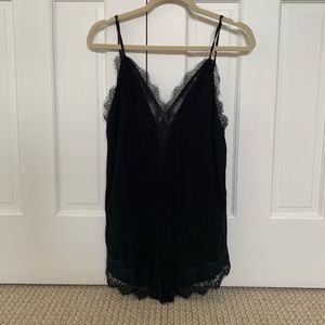 Black Lace Romper